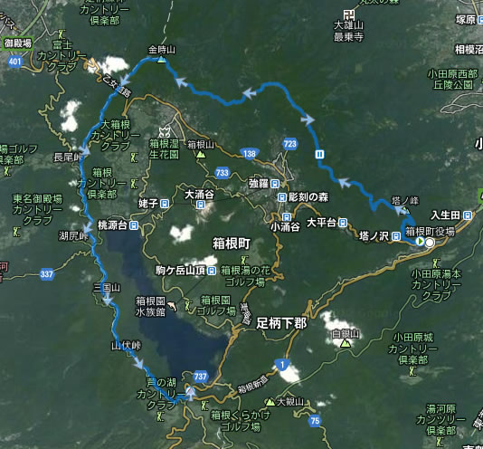 箱根トレイル地図