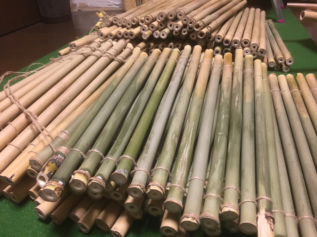 篠笛材料、白竹の作り方（油抜き、矯正方法について）